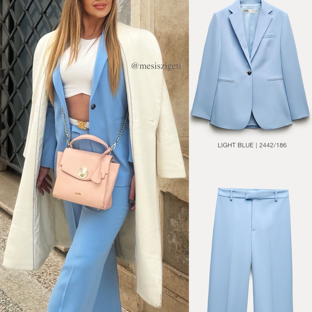 ZARA WOMAN S24 ZW COLLECTION STRAIGHT-LEG FLOWING TROUSERS